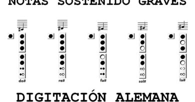 Notas Sostenido Graves Flauta Dulce